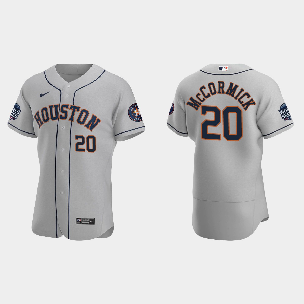 Chas McCormick Houston Astros 2021 World Series Jersey - Gray