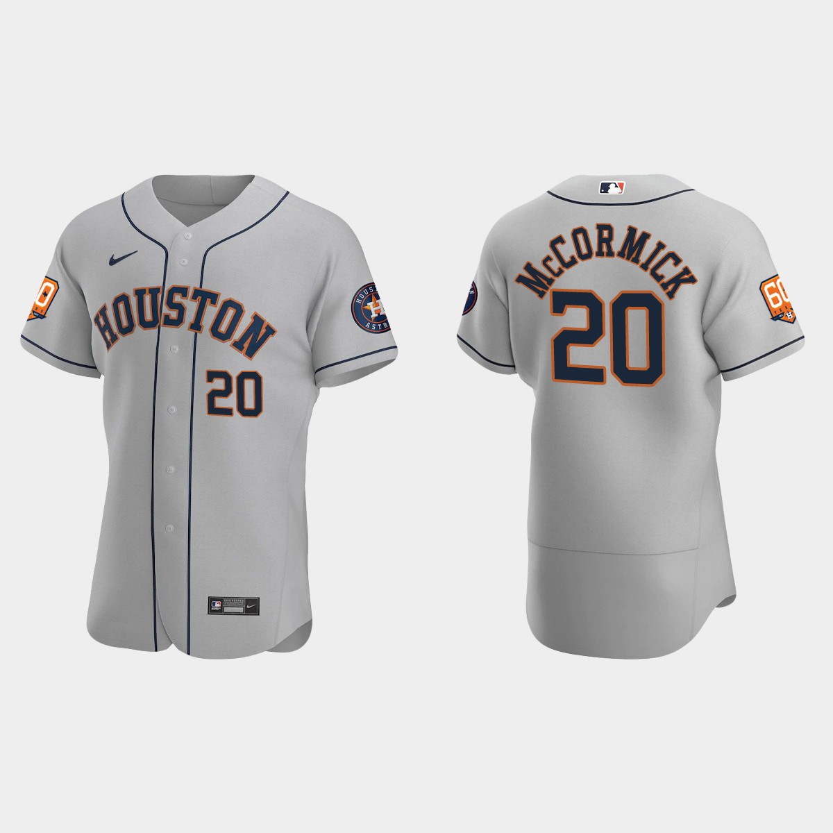 Chas McCormick Houston Astros 60th Anniversary Jersey - Gray