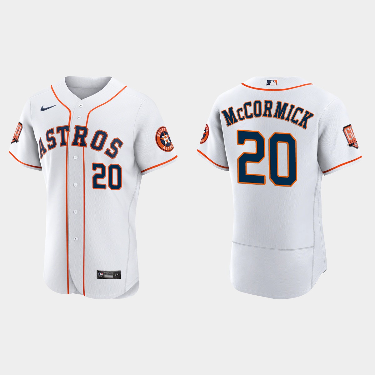 Chas McCormick Houston Astros 60th Anniversary Jersey - White
