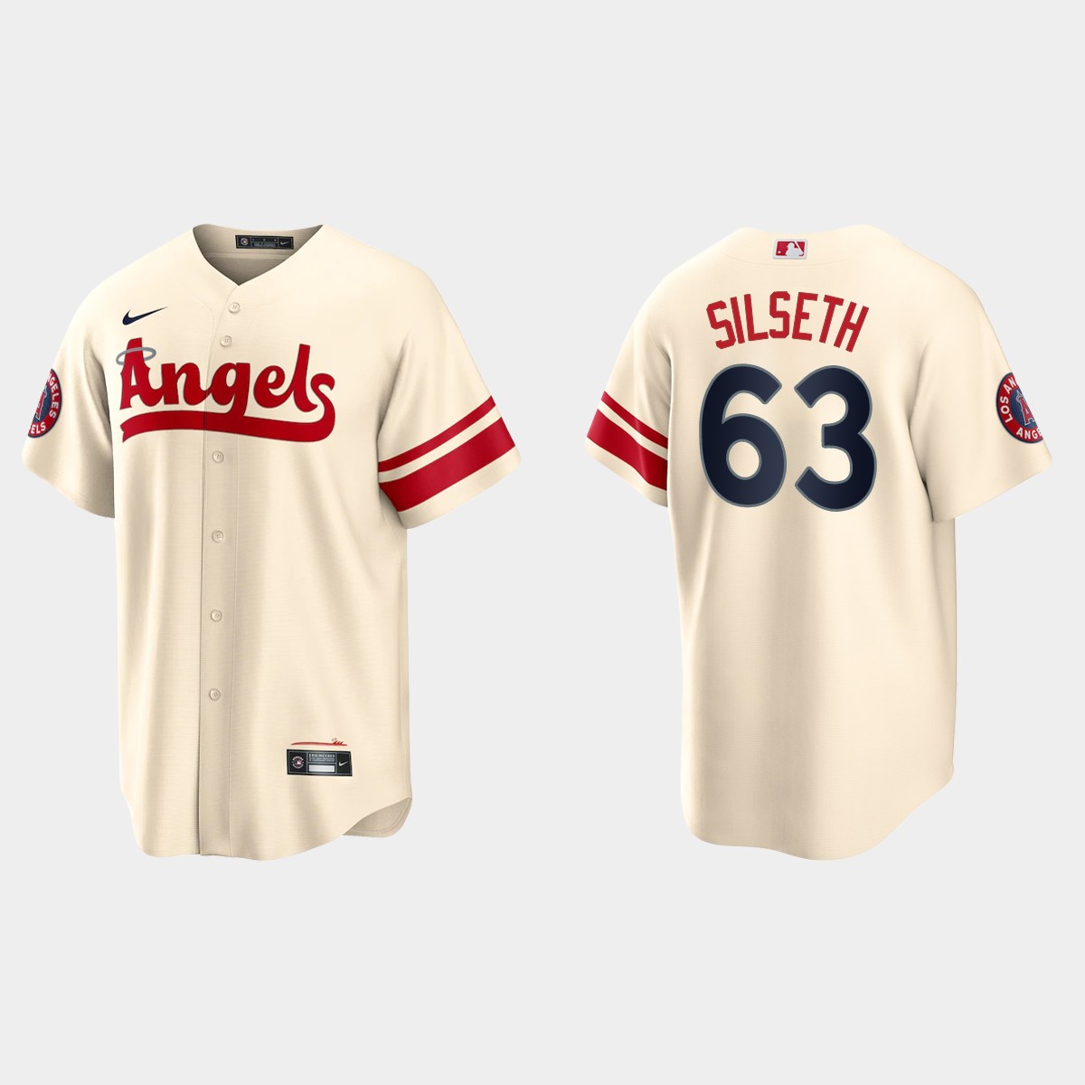 Chase Silseth Los Angeles Angels 2022 City Connect Jersey - Cream