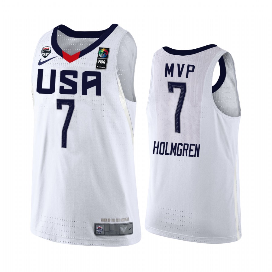 Chet Holmgren 2021 FIBAU19 MVP USA #7 White Limited Jersey