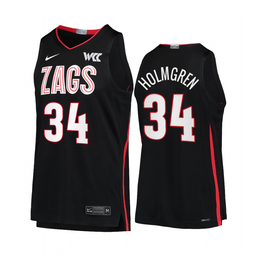 Chet Holmgren Gonzaga Bulldogs Black Jersey 2022 College  Limited