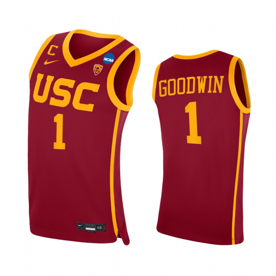 Chevez Goodwin USC Trojans Cardinal Jersey 2021 March Madness Sweet 16 PAC-12