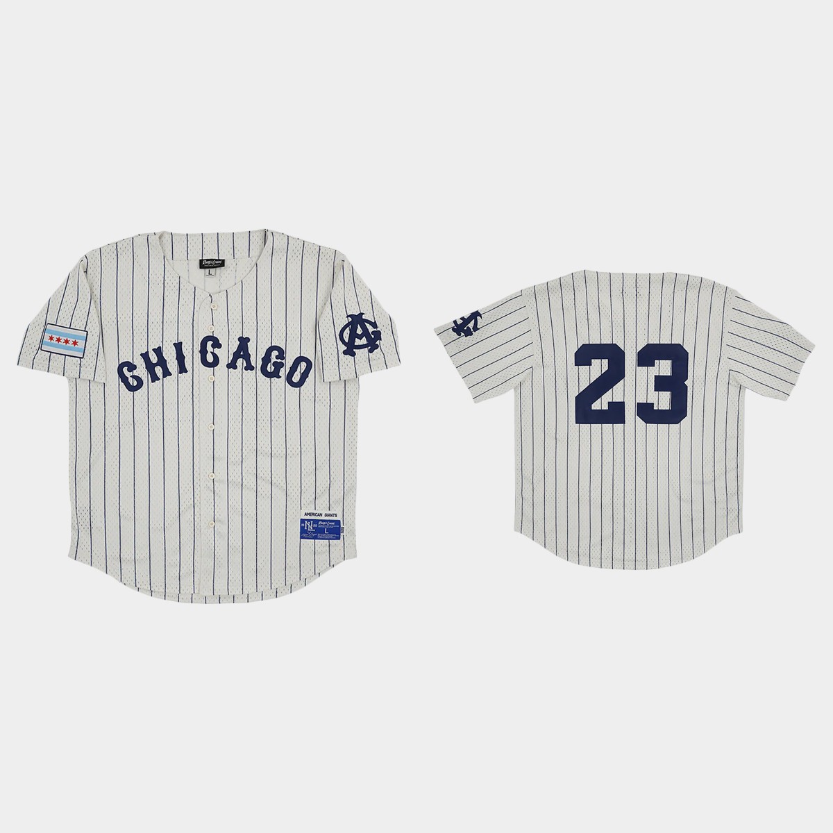 Chicago American Giants #23 Rings And Crwns Mesh Jersey - Cream