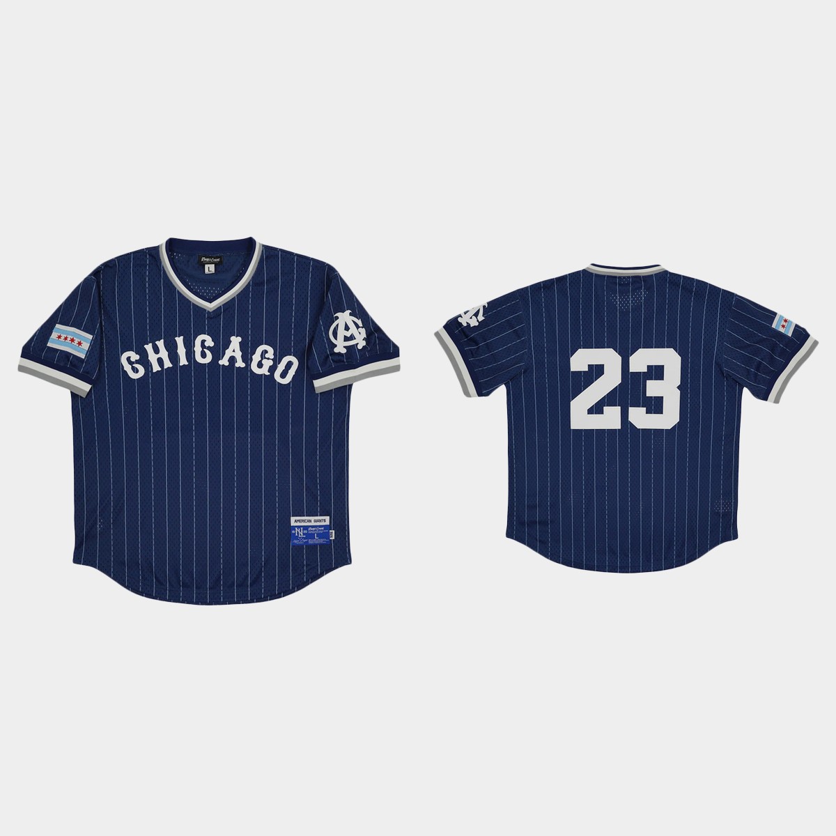 Chicago American Giants #23 Rings And Crwns Mesh Jersey - Navy