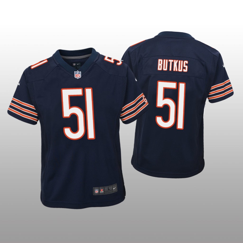 Chicago Bears #51 Navy Dick Butkus Game Jersey - Youth