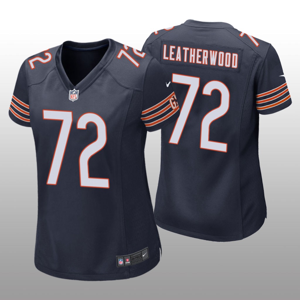 Chicago Bears Alex Leatherwood Navy Jersey Game - Women's
