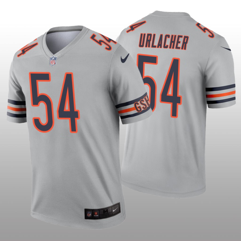 Chicago Bears Brian Urlacher Silver Jersey Inverted Legend - Men's