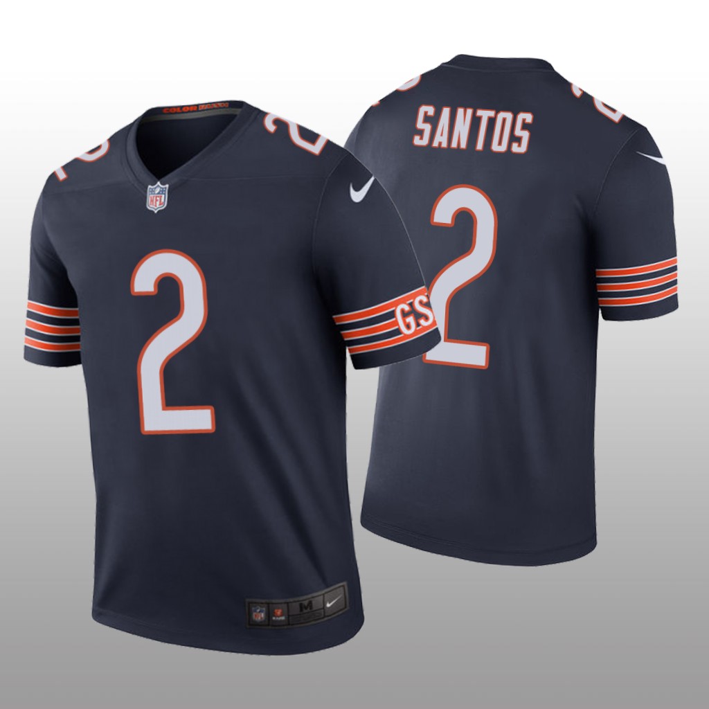 Chicago Bears Cairo Santos Navy Jersey Color Rush Legend - Men's