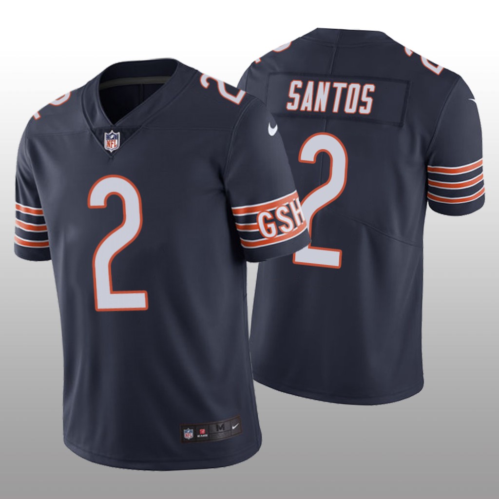 Chicago Bears Cairo Santos Navy Jersey Color Rush Limited