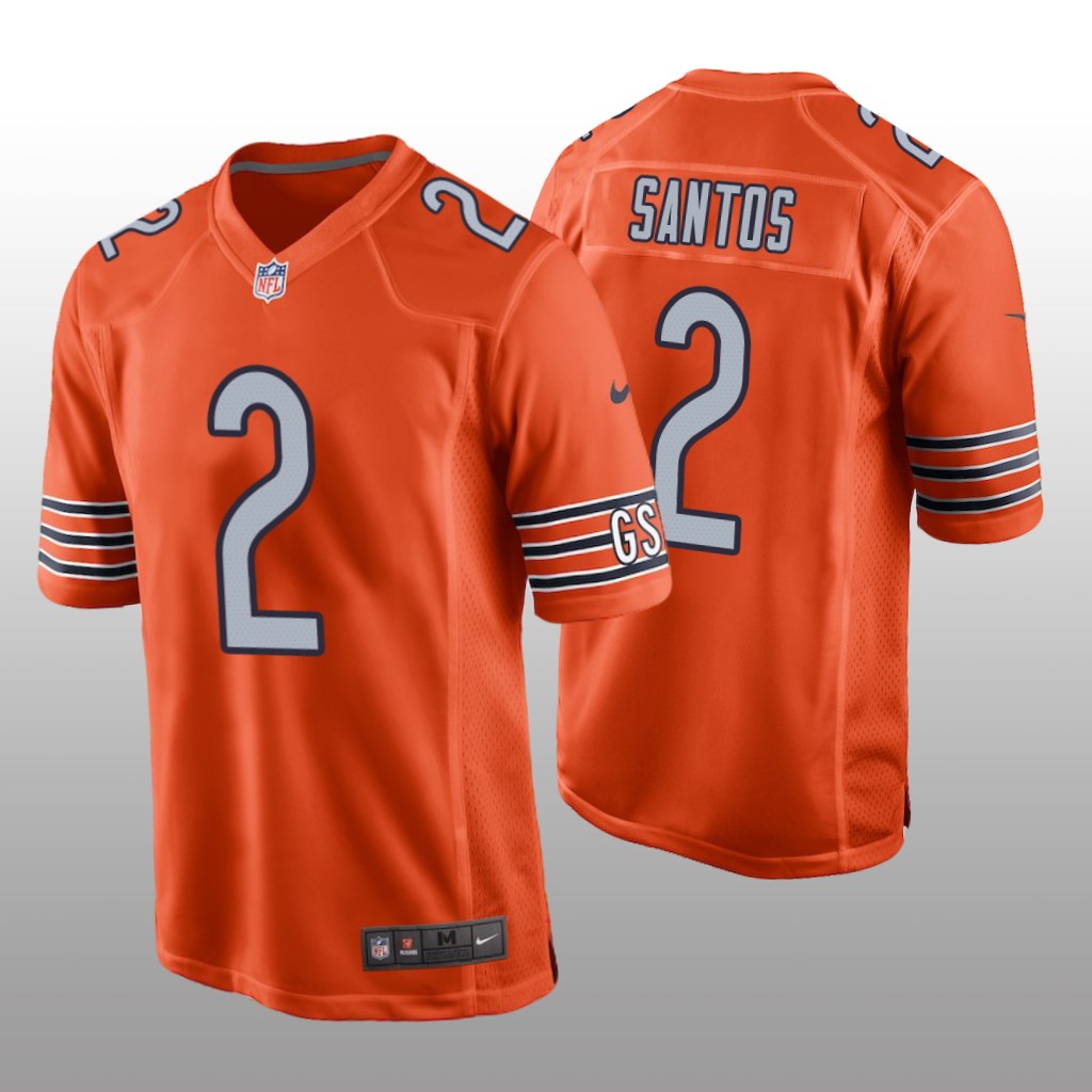 Chicago Bears Cairo Santos Orange Jersey Alternate Game - Men's