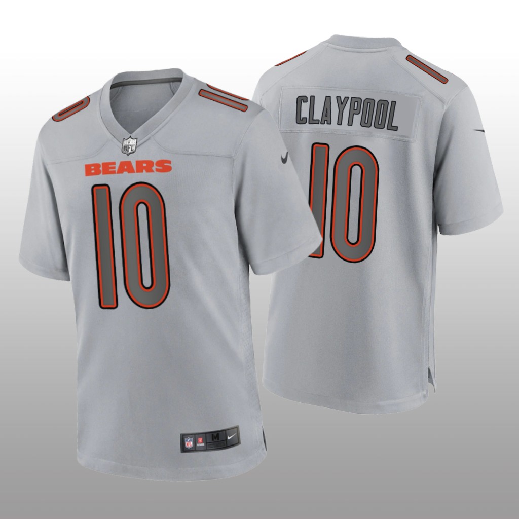 Chicago Bears Chase Claypool Gray Jersey Atmosphere Fashion Game - Men's