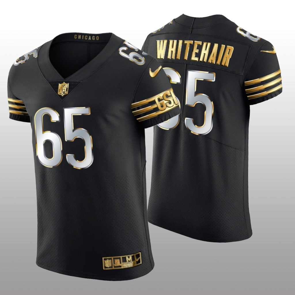 Chicago Bears Cody Whitehair Black Vapor Elite Jersey Golden Edition Men's