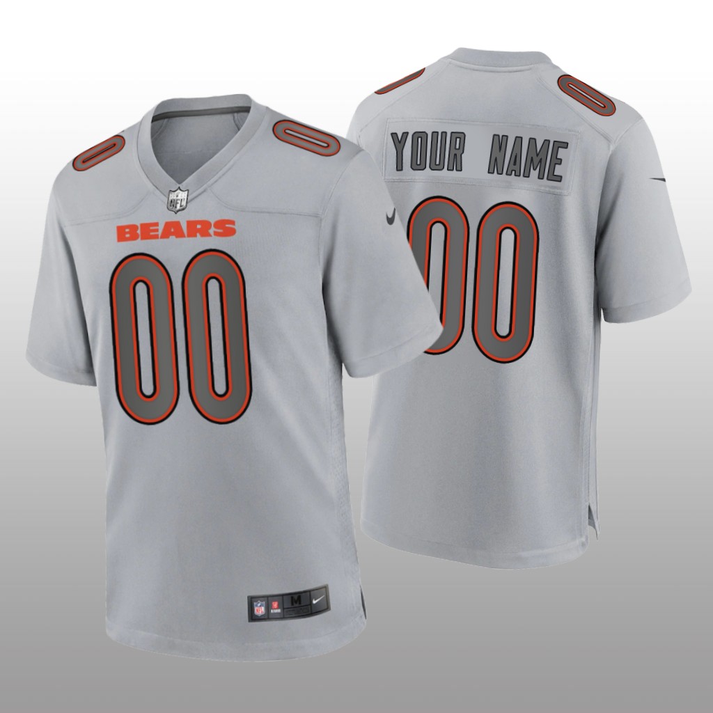 Chicago Bears Custom Gray Jersey Atmosphere Fashion Game - Men's