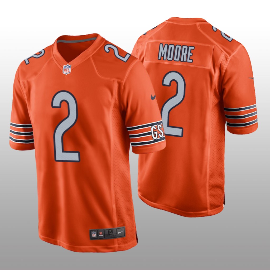 Chicago Bears D.J. Moore Orange Jersey Alternate Game - Men's