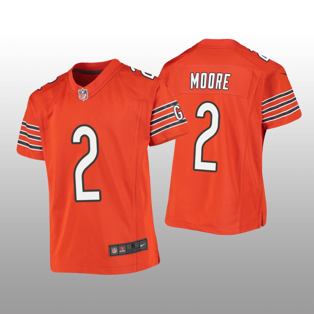 Chicago Bears D.J. Moore Orange Jersey Game - Youth