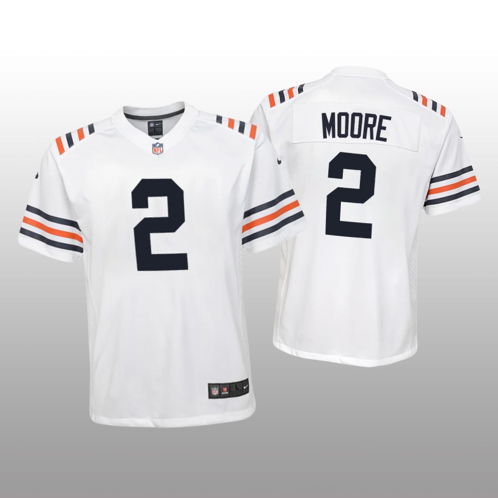 Chicago Bears D.J. Moore White Jersey Classic Game - Youth