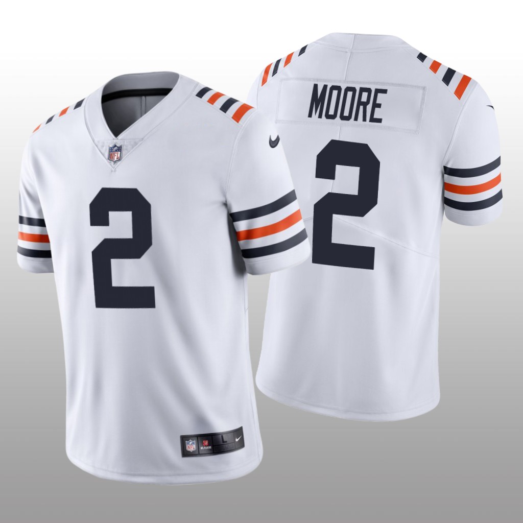 Chicago Bears D.J. Moore White Jersey Classic Limited  - Men's