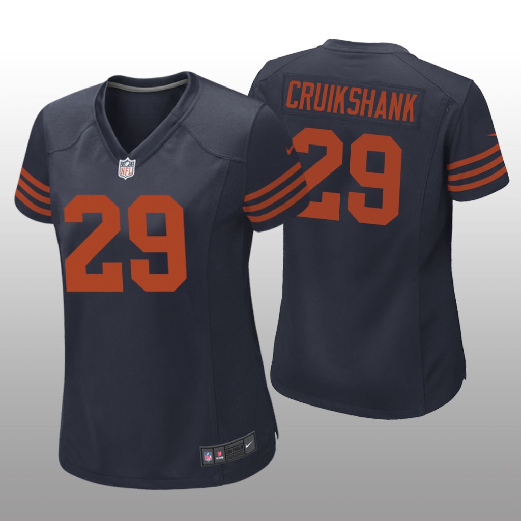 Chicago Bears Dane Cruikshank Navy Jersey Throwback Game - Women's