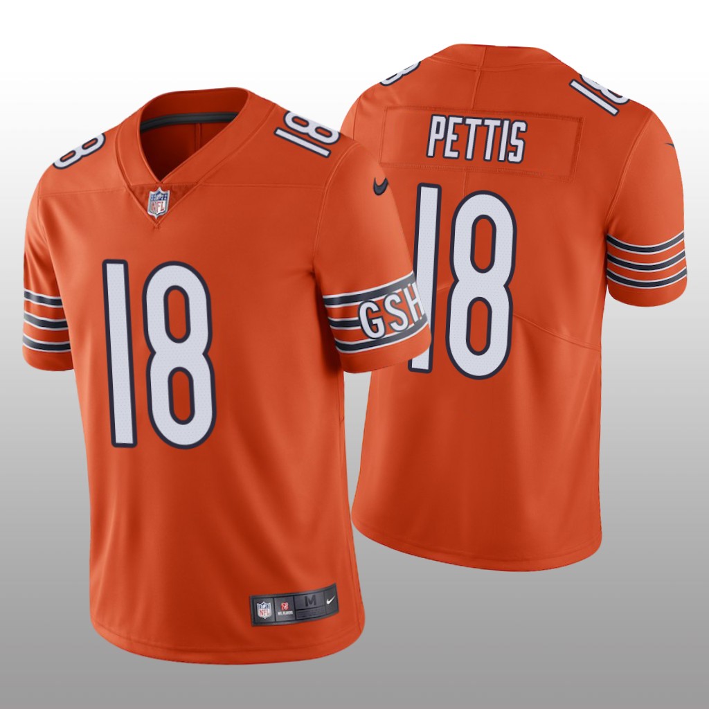 Chicago Bears Dante Pettis Orange Jersey Vapor Limited - Men's