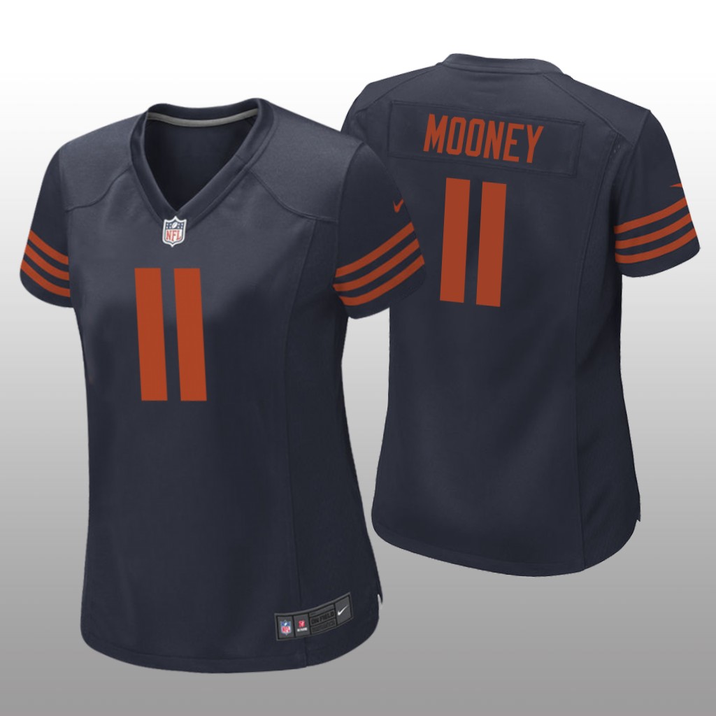 Chicago Bears Darnell Mooney Navy Jersey Throwback Game - Women's