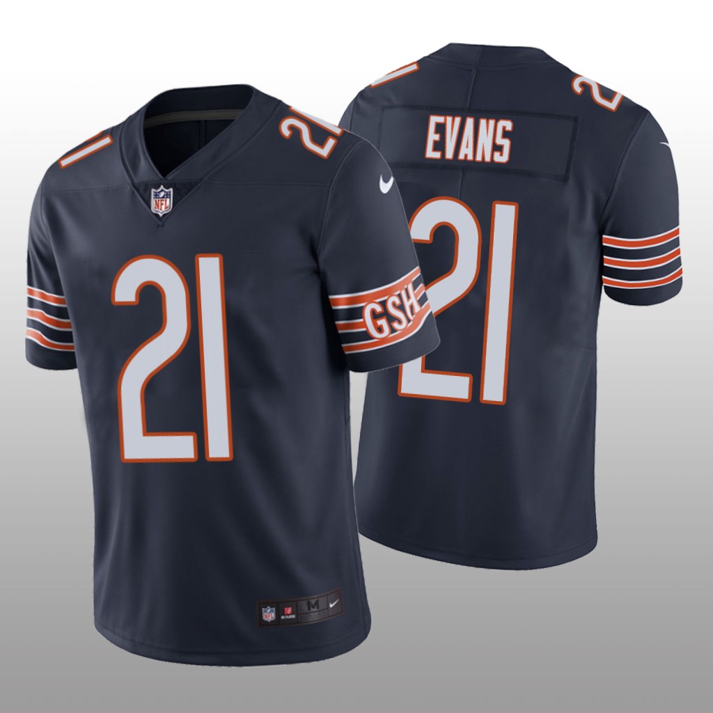 Chicago Bears Darrynton Evans Navy Jersey Vapor Limited - Men's