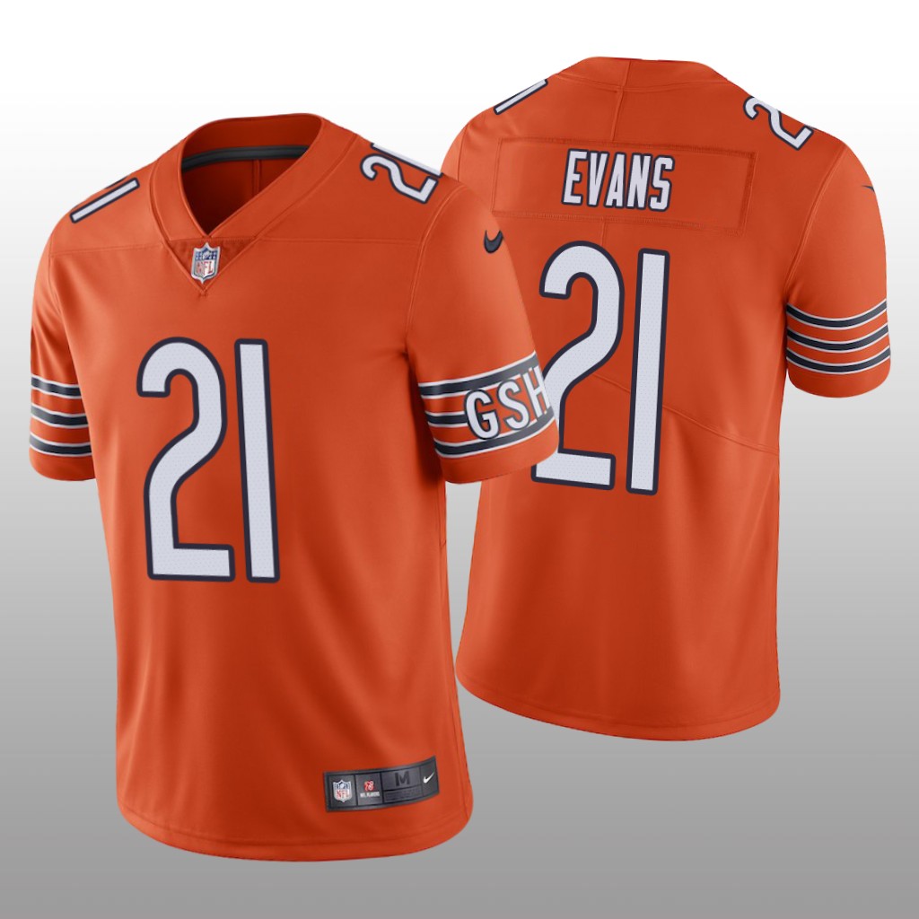 Chicago Bears Darrynton Evans Orange Jersey Vapor Limited - Men's