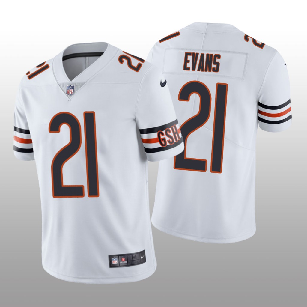 Chicago Bears Darrynton Evans White Jersey Vapor Limited - Men's
