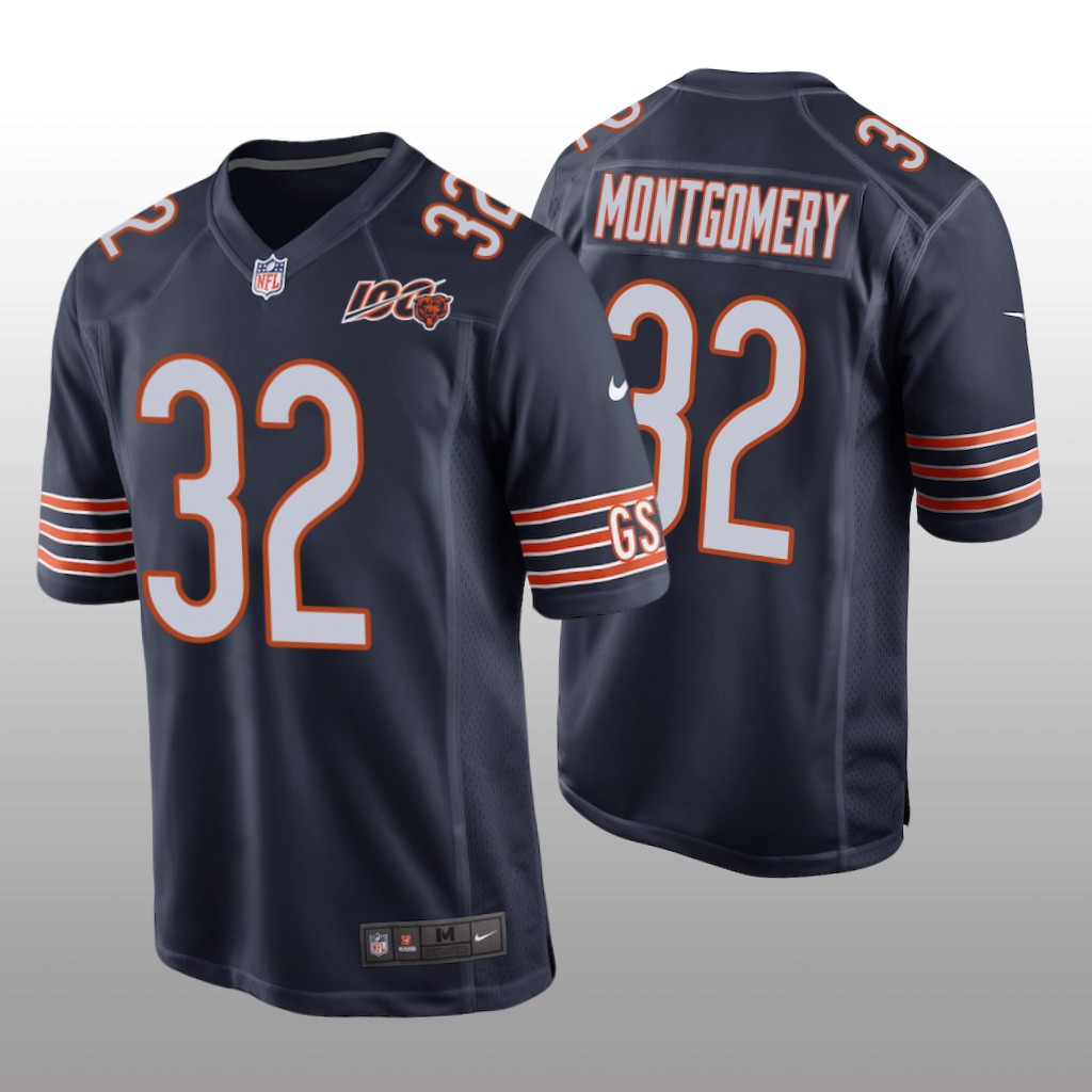 Chicago Bears David Montgomery Navy Jersey 100th Anniversary Game - Men's