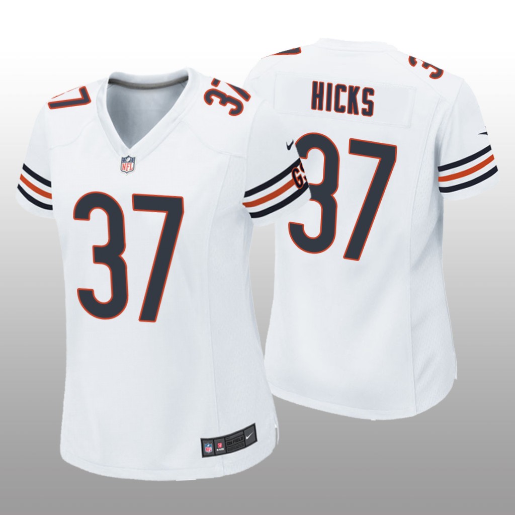 Chicago Bears Elijah Hicks White Jersey Game - Women's