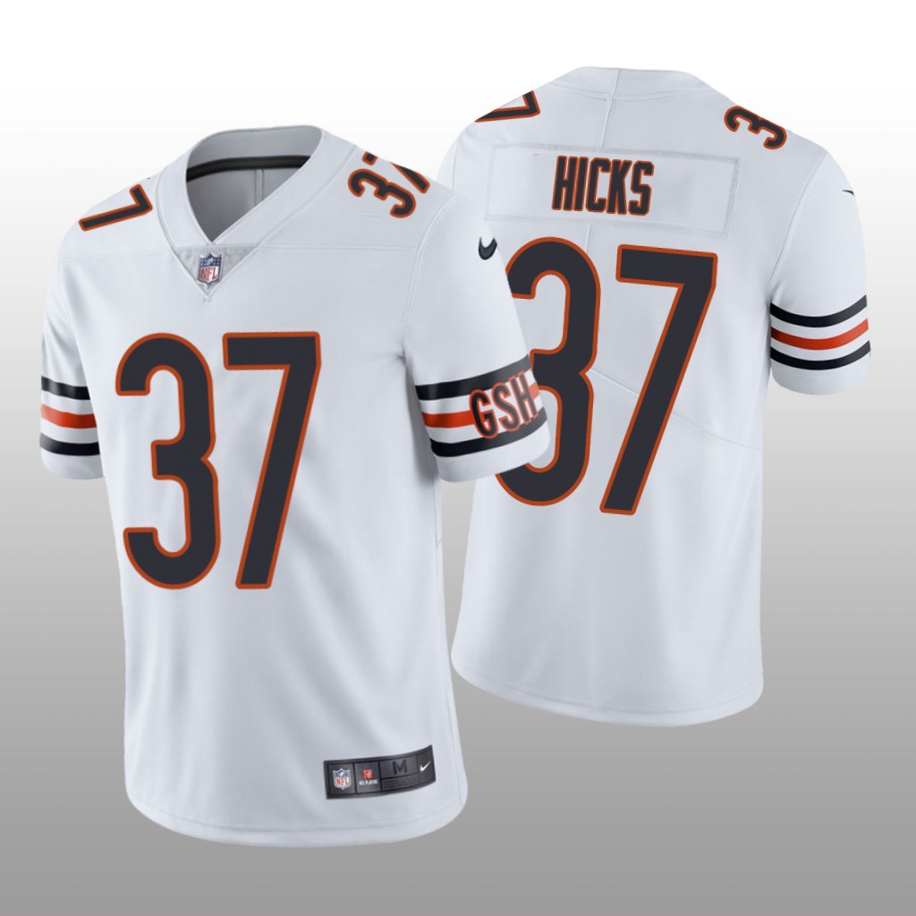 Chicago Bears Elijah Hicks White Jersey Vapor Limited - Men's