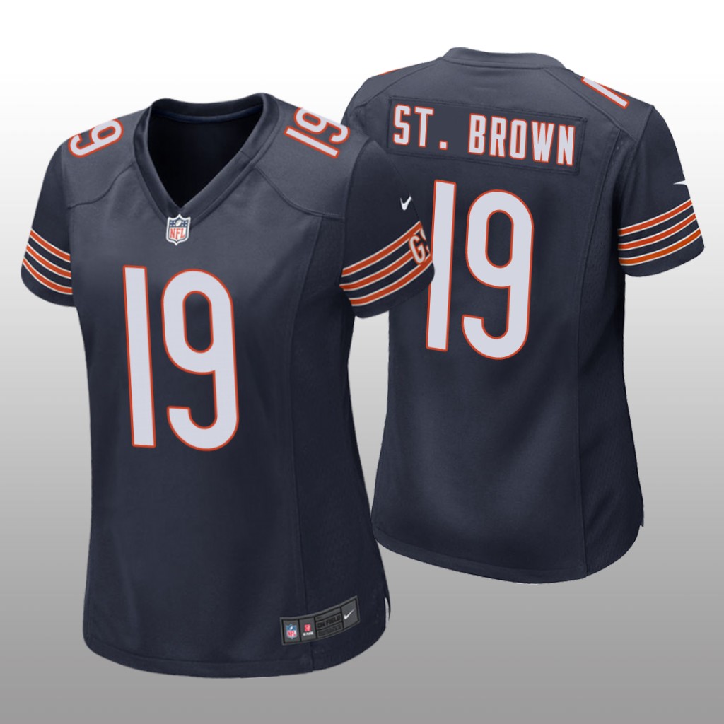 Chicago Bears Equanimeous St. Brown Navy Jersey Game - Women's