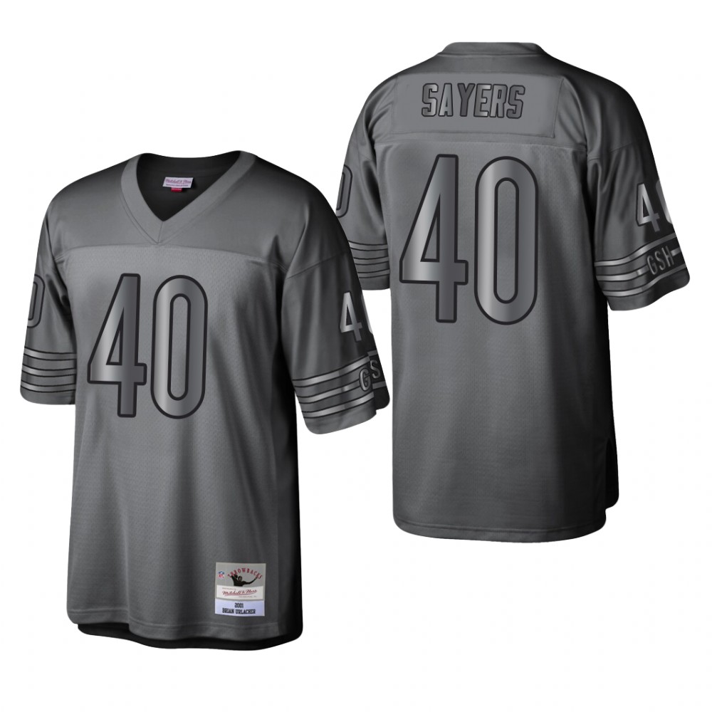 Chicago Bears Gale Sayers Charcoal Metal Legacy 2001 Throwback - Men's