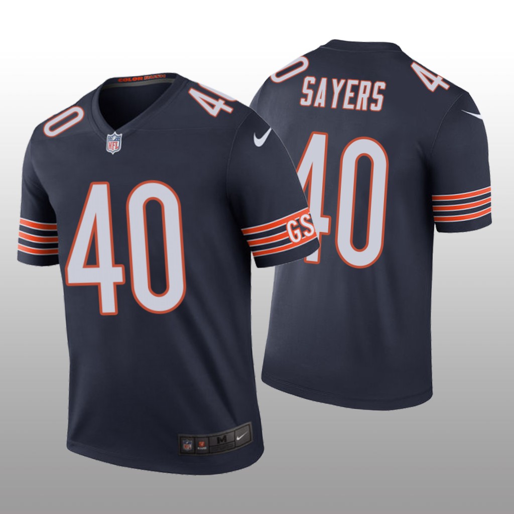 Chicago Bears Gale Sayers Navy Jersey color rush legend - Men's