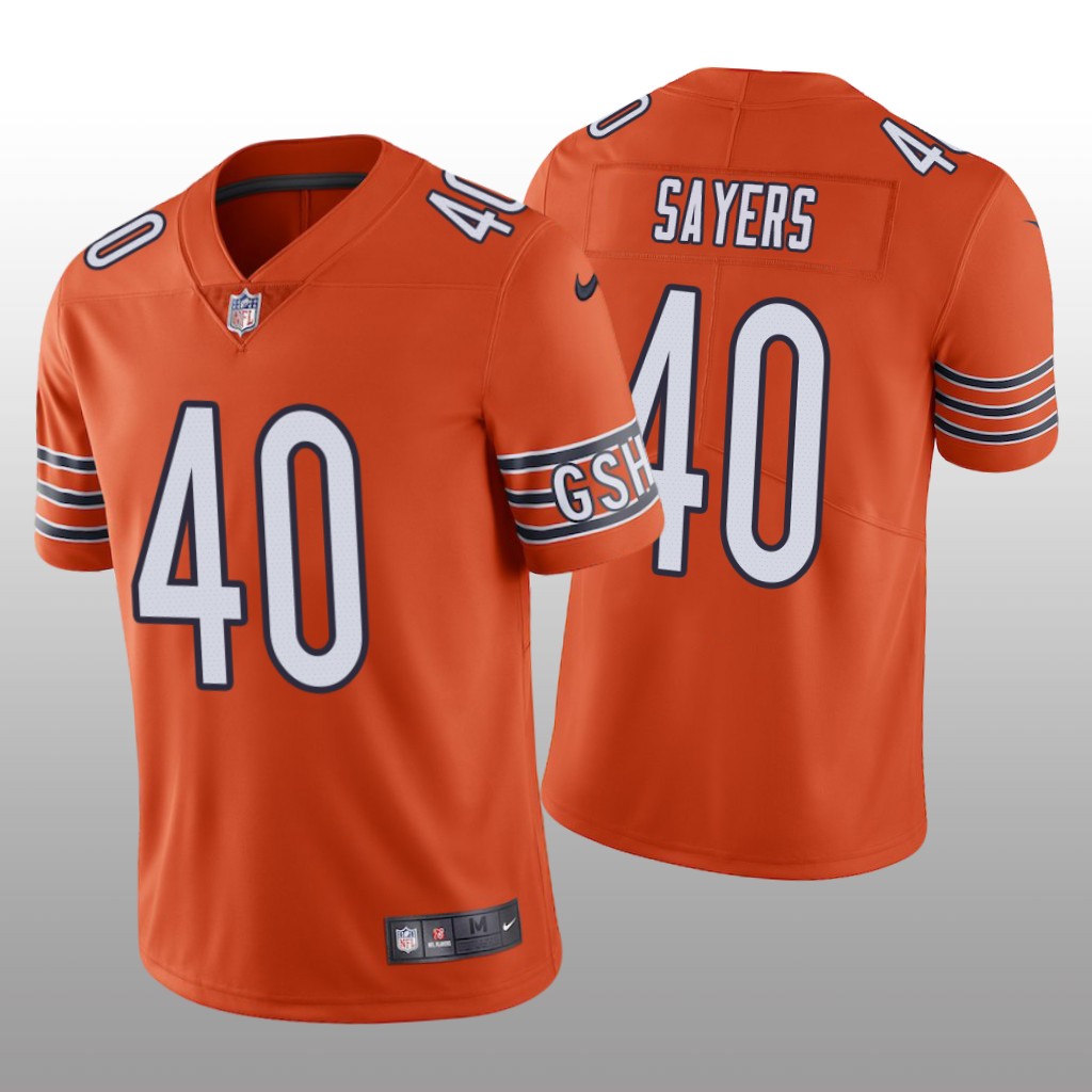 Chicago Bears Gale Sayers Orange Jersey Vapor Limited - Men's