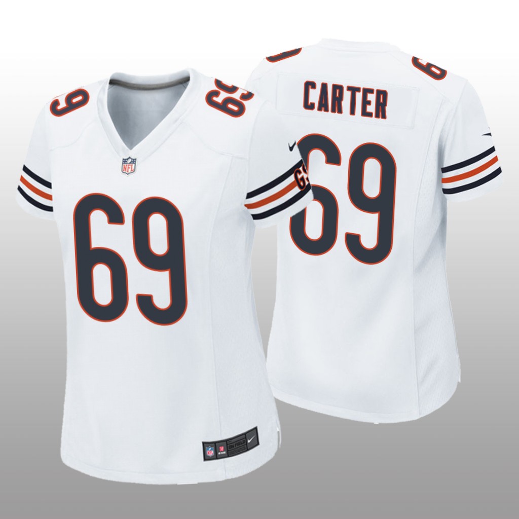 Chicago Bears Ja'Tyre Carter White Jersey Game - Women's