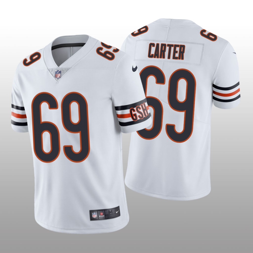 Chicago Bears Ja'Tyre Carter White Jersey Vapor Limited - Men's