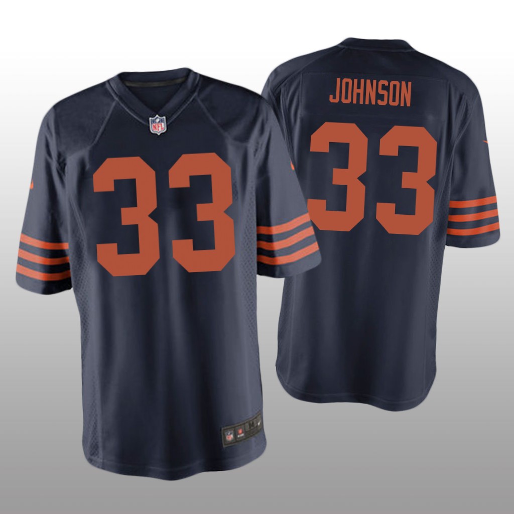 Chicago Bears Jaylon Johnson Navy Jersey Throwback Game - Men's
