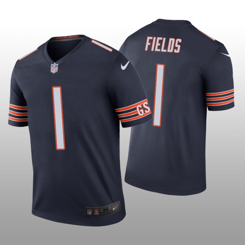 Chicago Bears Justin Fields Navy Jersey Color Rush Legend - Men's