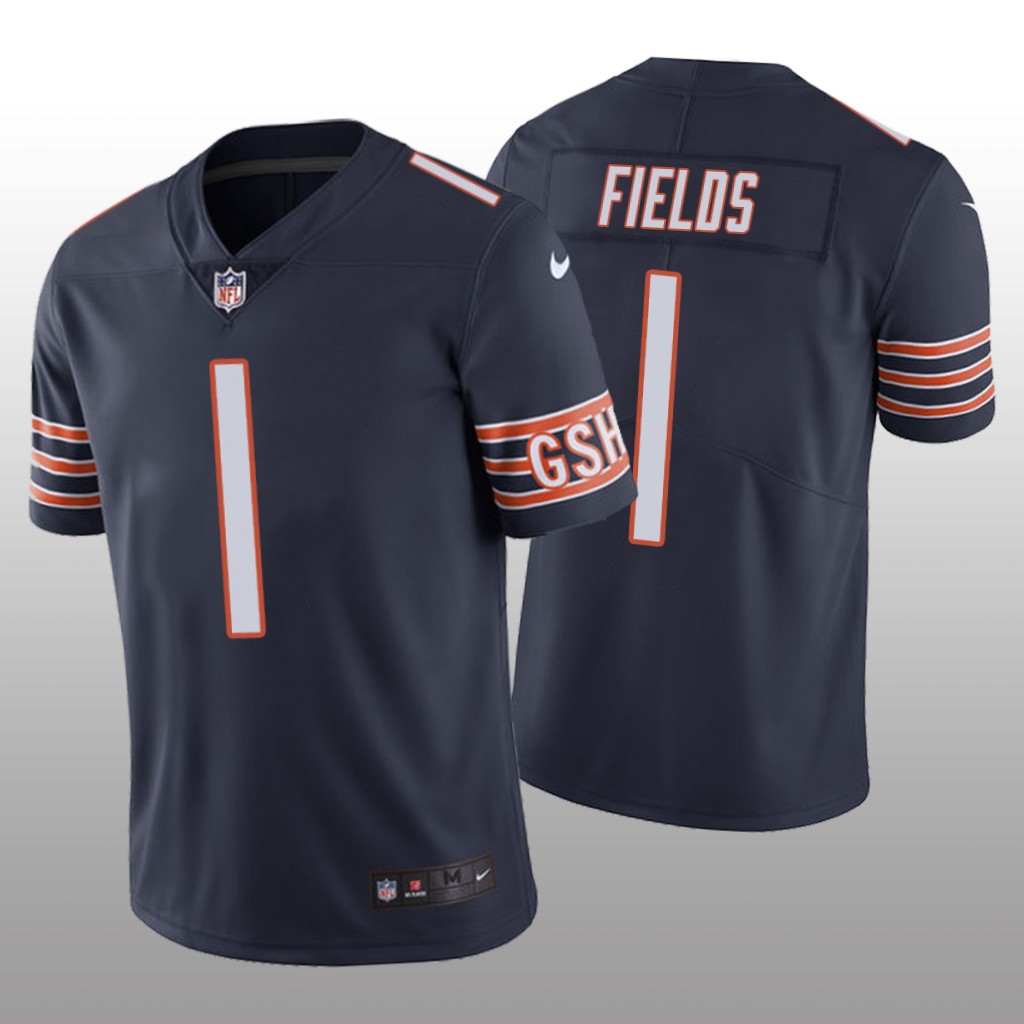 Chicago Bears Justin Fields Navy Jersey Color Rush Limited - Men's