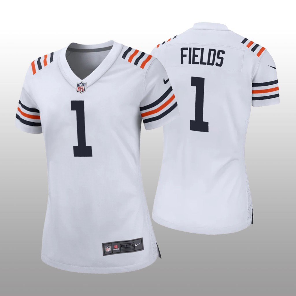 Chicago Bears Justin Fields White Jersey Game - Women's