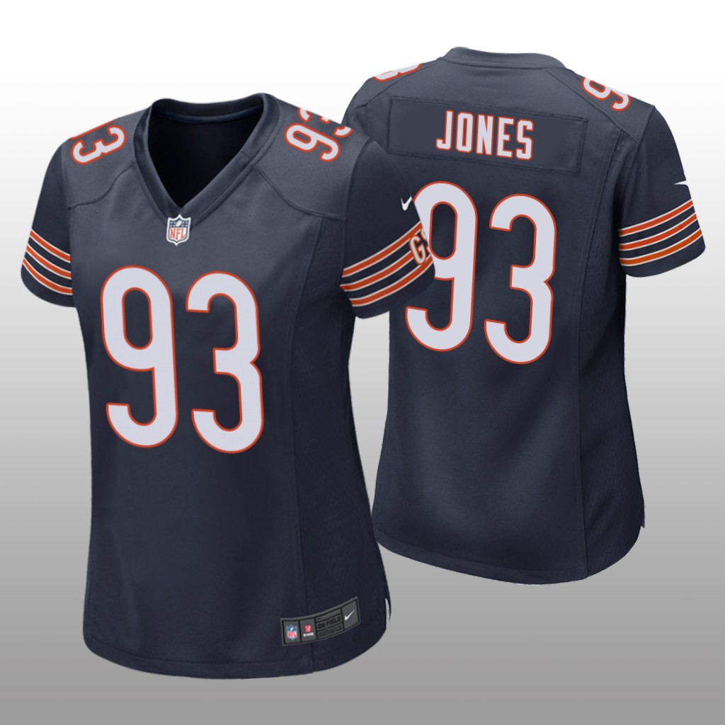 Chicago Bears Justin Jones Navy Jersey Game - Women's