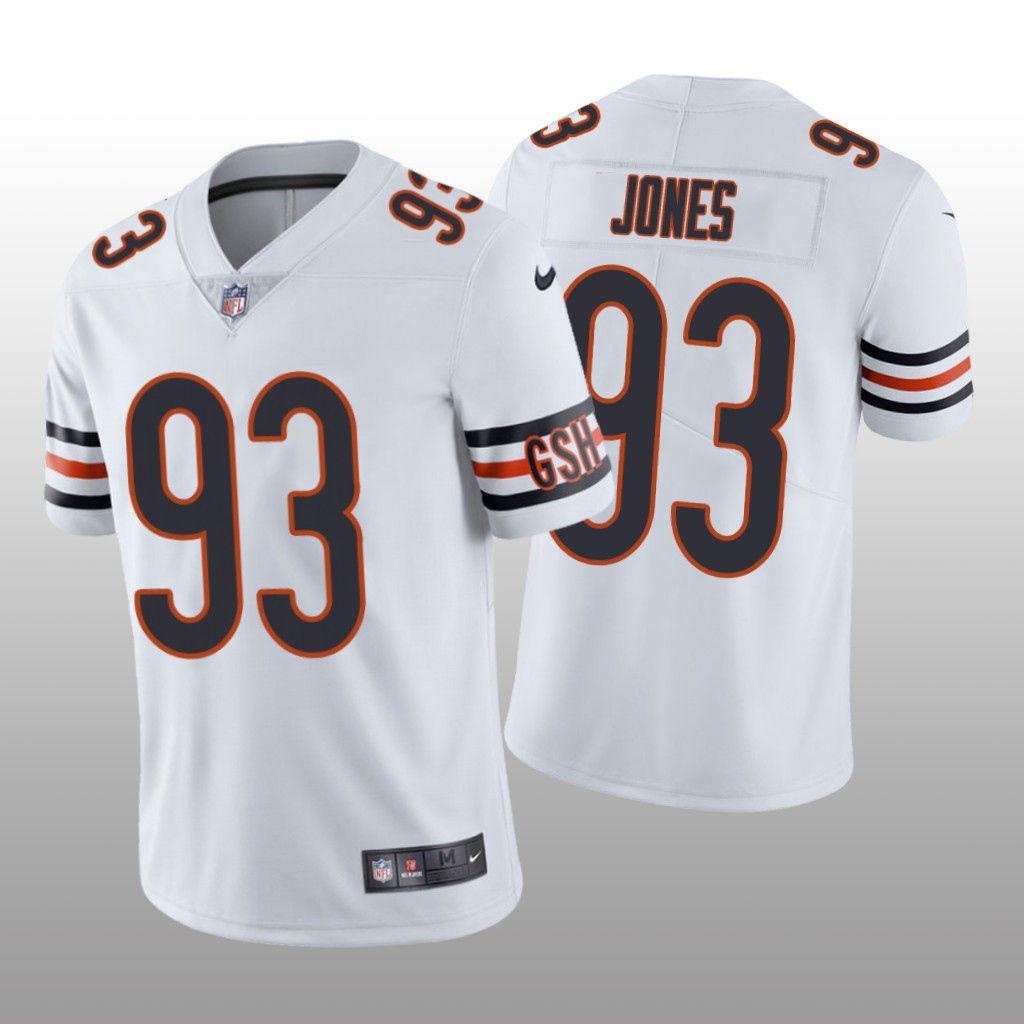 Chicago Bears Justin Jones White Jersey Vapor Limited - Men's