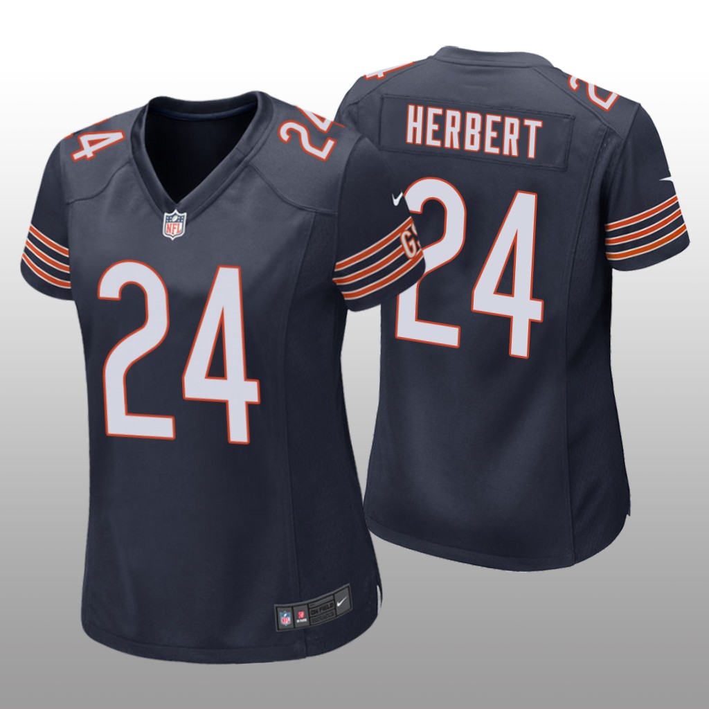 Chicago Bears Khalil Herbert Navy Jersey Game - Women's