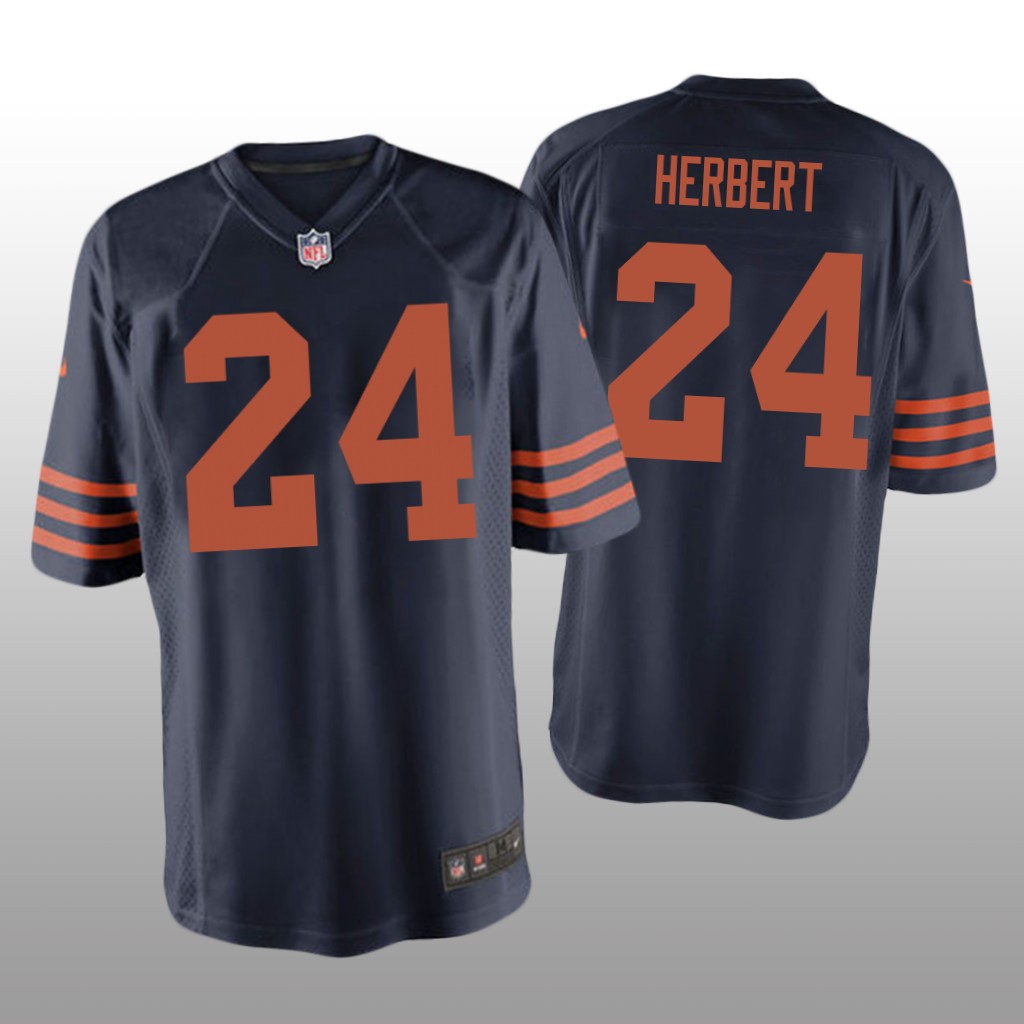 Chicago Bears Khalil Herbert Navy Jersey Throwback Game - Men's