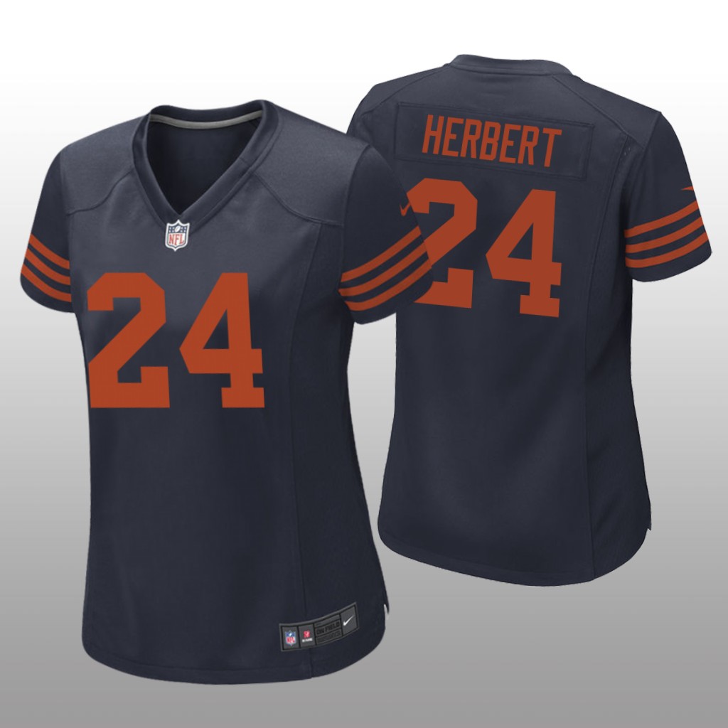 Chicago Bears Khalil Herbert Navy Jersey Throwback Game - Women's