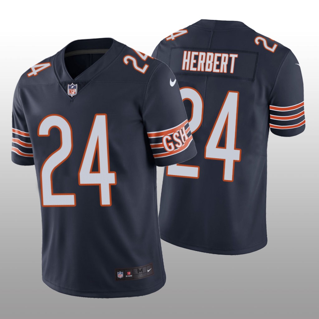 Chicago Bears Khalil Herbert Navy Jersey Vapor Limited - Men's