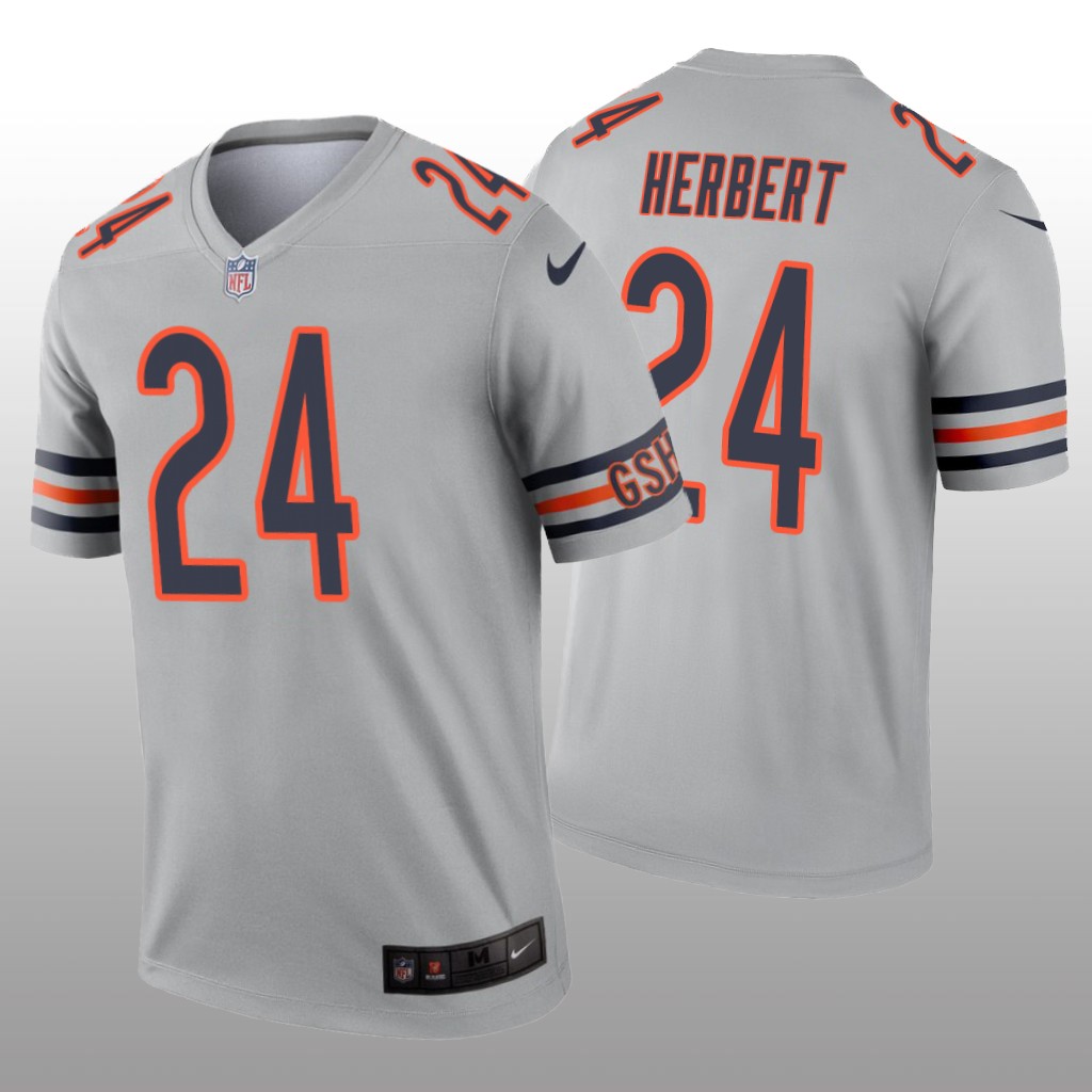 Chicago Bears Khalil Herbert Silver Jersey Inverted Legend - Men's