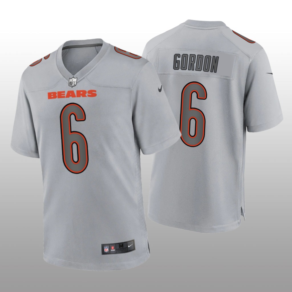 Chicago Bears Kyler Gordon Gray Jersey Atmosphere Fashion Game - Men's