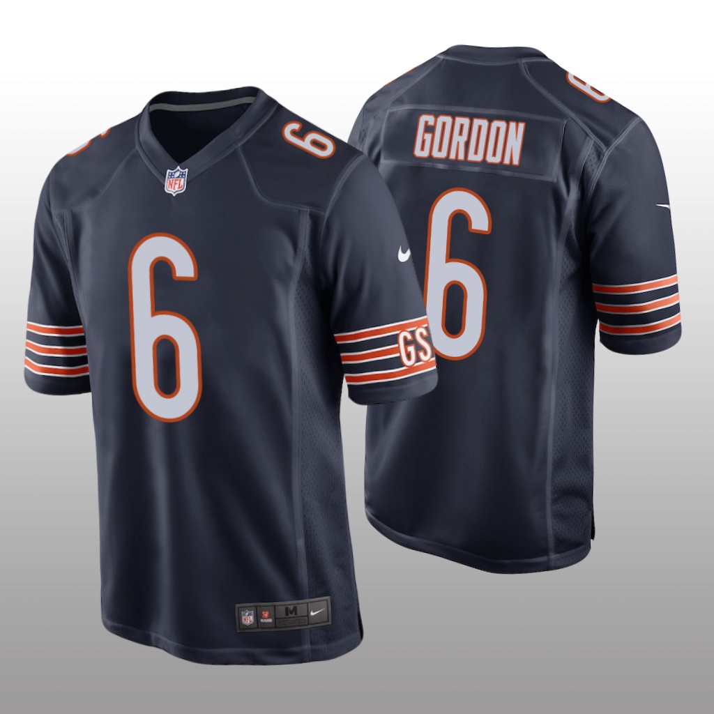 Chicago Bears Kyler Gordon Navy Jersey Game - Men's